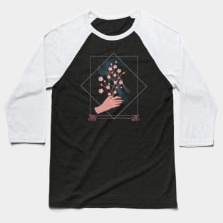 Mystical flowers in hand Baseball T-Shirt